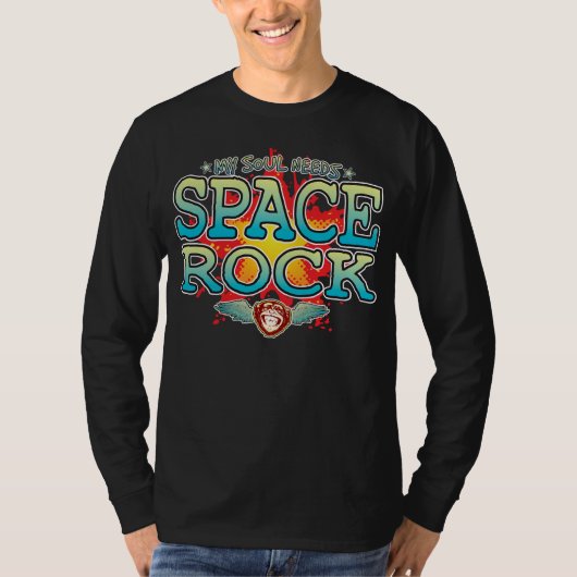 T-Shirt à long feutre de l'âme Space Rock (Devant)