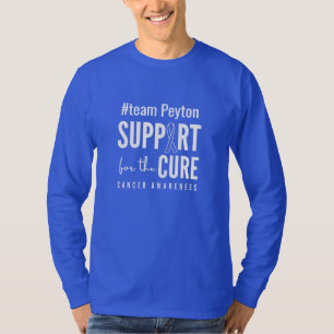T-shirt à longue portée de conscience du cancer