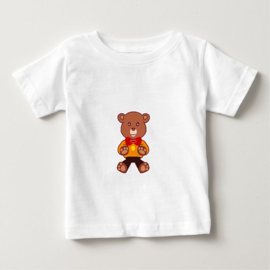 T-Shirt à l'ours en peluche mignon (Devant)
