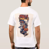 T-Shirt à manches avec motif de renard (Dos)