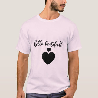 t-shirt à manches courtes avec motif de cœur