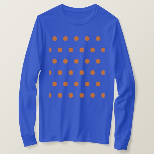 T-shirt à manches longues à points Polka (bleu et (Design devant)