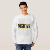 T-shirt à manches longues avec design restez posit (Devant entier)