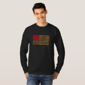 T-Shirt à manches longues avec drapeau afro-améric (Devant entier)