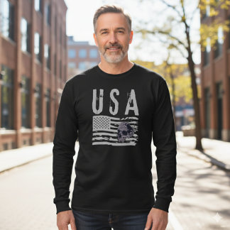 T-Shirt à manches longues avec graphique de crâne