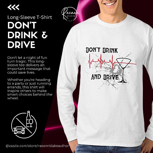 T-shirt à manches longues avec le message Ne buvez