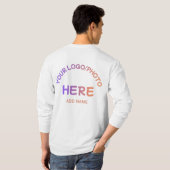 T-Shirt à manches longues avec logo et nom d'entre (Dos entier)