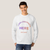 T-Shirt à manches longues avec logo et nom d'entre (Devant entier)