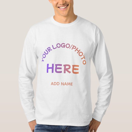 T-Shirt à manches longues avec logo et nom d'entre (Devant)