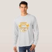 T-Shirt à manches longues avec script de sourire d (Devant entier)