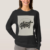 T-Shirt à manches longues avec typographie fantôme (Devant)