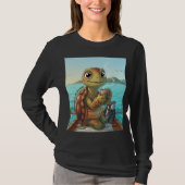 T-shirt à manches longues avec une tortue mignonne (Devant)