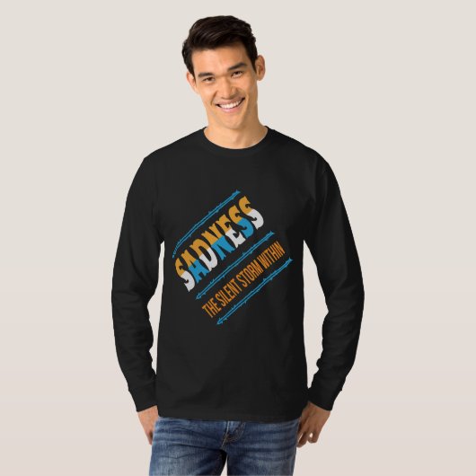 T-Shirt à manches longues Basic «SADNESS» (Devant entier)