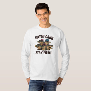 T-Shirt à manches longues Black Bold Gator Gang