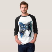 t-shirt à manches longues blanc et noir (Devant entier)