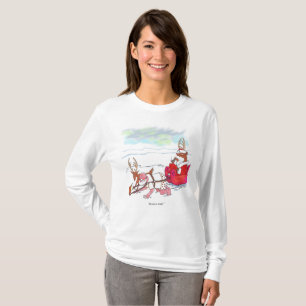 T-shirt à manches longues blanches pour femmes Cou