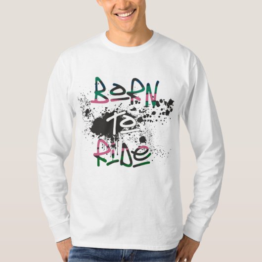 T-shirt à manches longues de base Born to Ride (Devant)