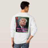 T-Shirt à manches longues de base de Trump Slogan (Dos entier)