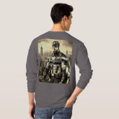 : T-shirt à manches longues de base par Zazzle (Dos entier)