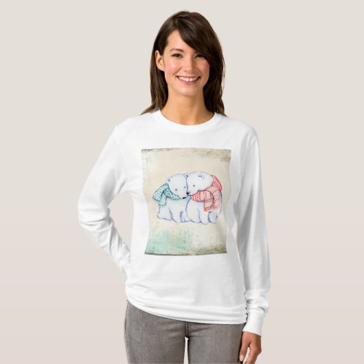 T-shirt à manches longues de base pour femmes (Devant entier)