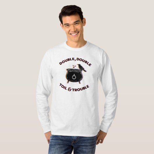 T-shirt à manches longues double double et problèm (Devant entier)
