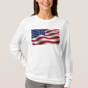 T-shirt à manches longues du drapeau américain