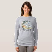 T-shirt à manches longues « Fueled by Coffee & Fic (Devant entier)