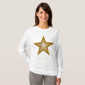 T-shirt à manches longues Gold Star 'deux tons' (Devant entier)