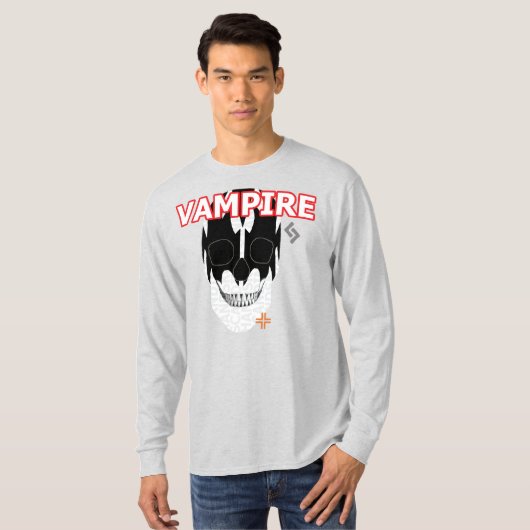 T-shirt à manches longues HANDSKULL Vampire B2 (Devant entier)