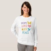 T-Shirt à manches longues Hope Love Joy Peace – Ca (Devant entier)