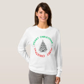 T-Shirt à manches longues Joyeux Noël (Devant entier)