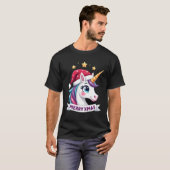 T-shirt à manches longues Licorne de Noël (Devant entier)
