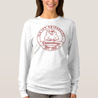 T-shirt à manches longues Maroon Groundhogs pour f