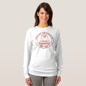 T-shirt à manches longues Maroon Groundhogs pour f (Devant entier)