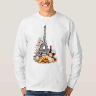 T-shirt à manches longues Paris France