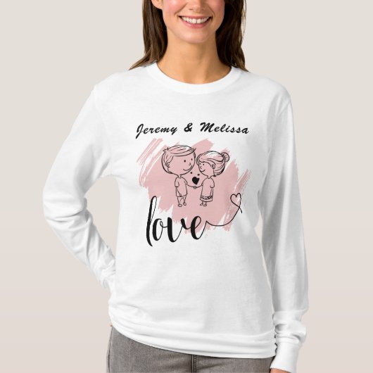 T-shirt à manches longues personnalisable de la Sa (Devant)