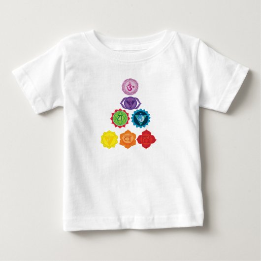 T-shirt à manches longues pour bébé Chakra Yoga (Devant)