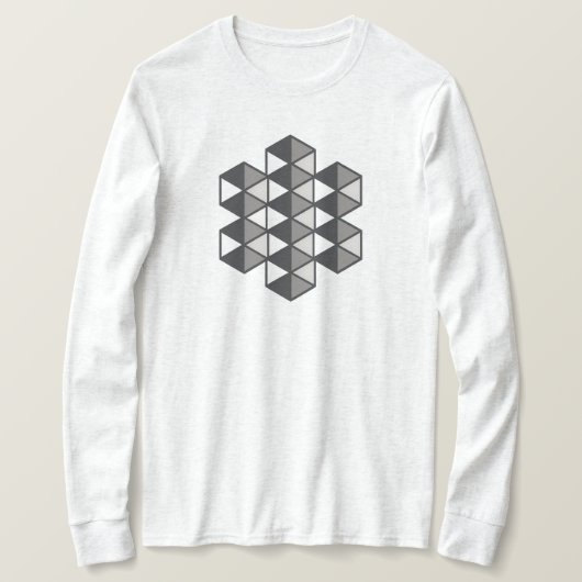 T-Shirt à manches longues pour femmes à triangles (Design devant)
