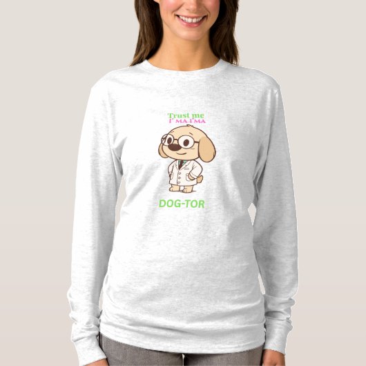 T-shirt à manches longues pour femmes avec un chie (Devant)