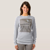 T-shirt à manches longues pour femmes avec verset (Devant entier)
