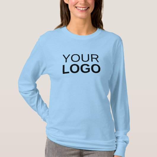 T-shirt à manches longues pour femmes - bleu clair (Devant)