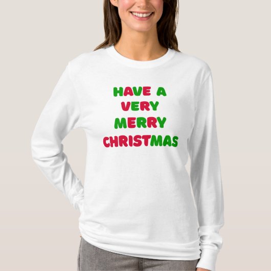 T-Shirt à manches longues pour femmes de Noël (Devant)