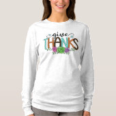 T-shirt à manches longues pour femmes "Rendez grâc (Devant)