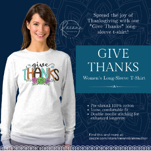 T-shirt à manches longues pour femmes "Rendez grâc