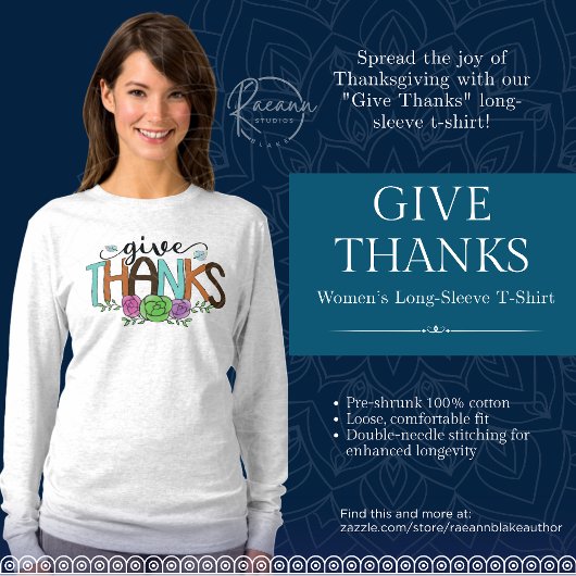 T-shirt à manches longues pour femmes "Rendez grâc