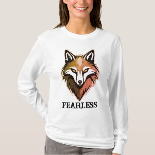 T-shirt à manches longues pour femmes Wolf sans pe