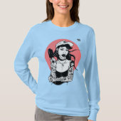 T-shirt à manches longues pour fille en crème glac (Devant)