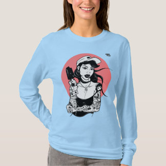 T-shirt à manches longues pour fille en crème glac