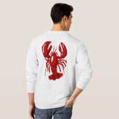 T-shirt à manches longues pour Homard rouge (Dos entier)
