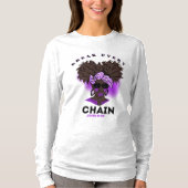 T-Shirt À Manches Longues Pour Les Femmes Noires (Devant)